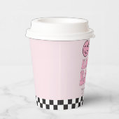 Ein Happy Babe Happy Face Pink Pappbecher (Rechts)