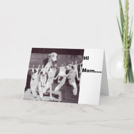 Ein Happy Greyhound mit ihren Welpen '55 von Nat F Karte