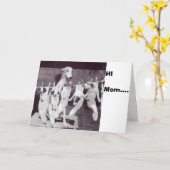 Ein Happy Greyhound mit ihren Welpen '55 von Nat F Karte (Gelbe Blume)