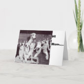 Ein Happy Greyhound mit ihren Welpen '55 von Nat F Karte (Vorderseite)