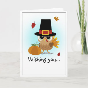 Ein Happy Thanksgiving Truthahn Karte wünschen