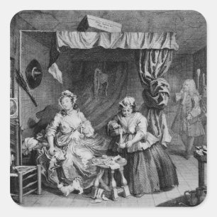 Ein Harlot-Fortschritt Quadratischer Aufkleber