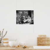 Ein Harlot's Progress, Platte II, Quarrels Poster (Küche)