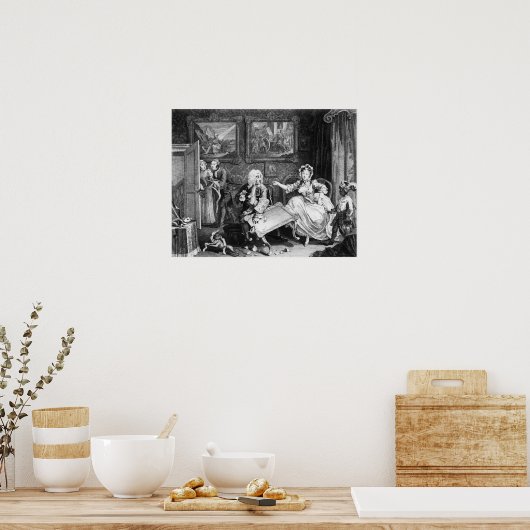 Ein Harlot's Progress, Platte II, Quarrels Poster (Küche)