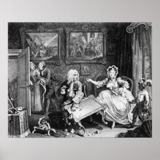 Ein Harlot's Progress, Platte II, Quarrels Poster (Vorne)