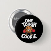 Ein harter Keks Boxer Boxing Funny Cookie Lover Button (Vorne & Hinten)