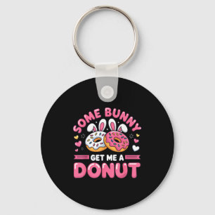 Ein Häschen hol mir einen Donut Lustiger Ostern Hu Schlüsselanhänger