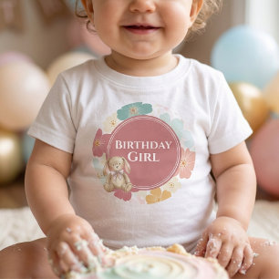 Ein Häschen ist ein Häschen-Geburtstagsmädchen Baby T-shirt
