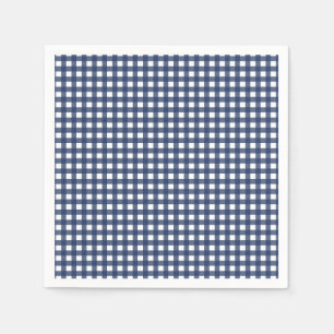Ein Häschen ist Eins blau karierter Geburtstag Serviette