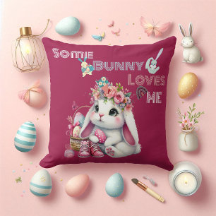Ein Häschen liebt mich Whimsical Frühlingskorb Maß Kissen