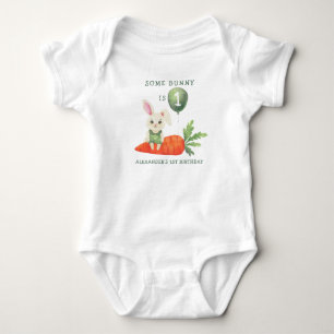Ein Häschen wird ein Jahr alt Baby Strampler