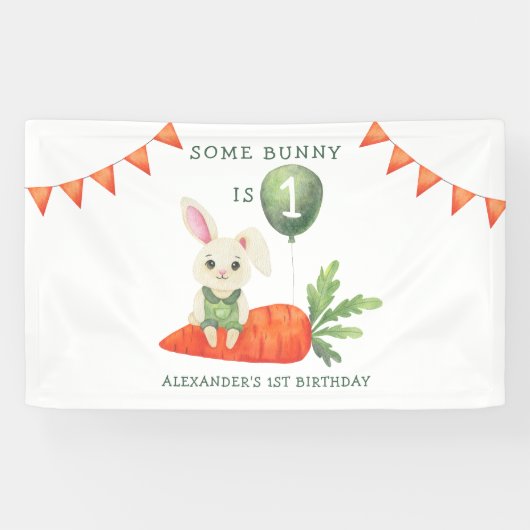 Ein Häschen wird ein Jahr alt Banner (Horizontal)