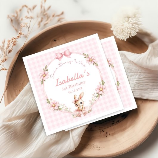 Ein Häschen wird Eins 1. Geburtstag Serviette