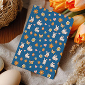Ein Häschen wird eins - Blaue Ostern Geburtstagsfe Einladung