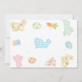 Ein Häschen wird Eins Pastell-Geburtstagsfoto Einladung (Rückseite)