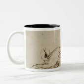Ein Hase-Betrieb, wenn die Ohren (Stift u. Tinte Zweifarbige Tasse (Links)
