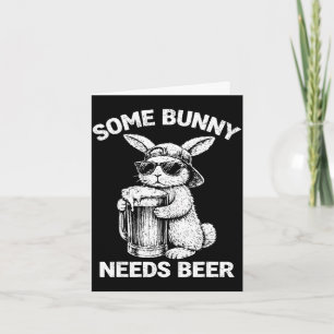 Ein Hase braucht Bier lustiger Osterhase Humor Karte