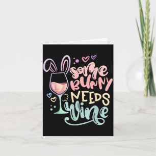 Ein Hase braucht Wein lustiger Ostern Trinkhumor Karte
