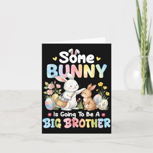 Ein Hase, der ein großer Bruder wird Ostern Schwan Karte (Vorderseite)