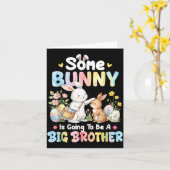 Ein Hase, der ein großer Bruder wird Ostern Schwan Karte (Gelbe Blume)