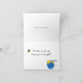 Ein Hase des Dankes Dankeskarte (Innenseite)