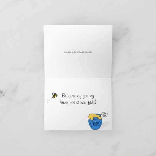 Ein Hase des Dankes Dankeskarte (Innenseite)