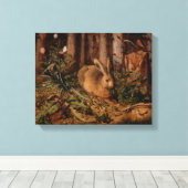 Ein Hase im Wald - Hoffman - Vintage Kunst Leinwanddruck (Insitu (Holzboden))