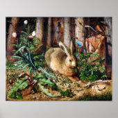 Ein Hase im Wald Poster (Vorne)