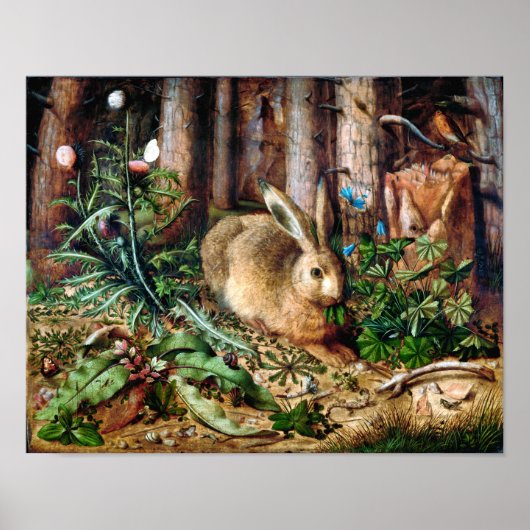 Ein Hase im Wald Poster (Vorne)