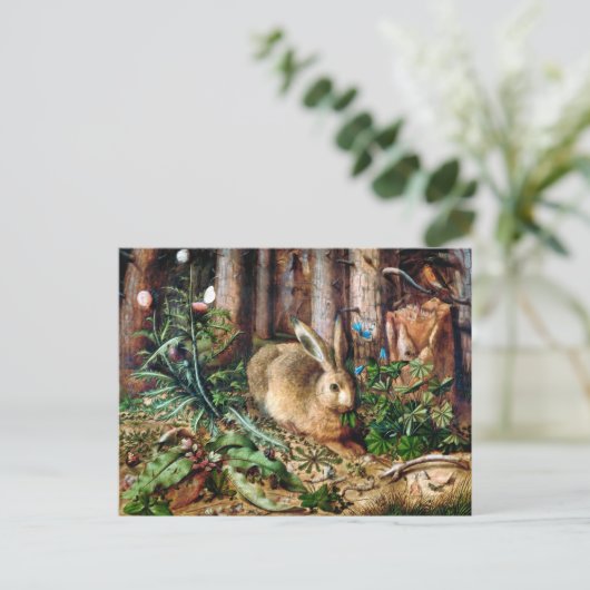 Ein Hase im Wald Postkarte (Stehend Vorderseite)