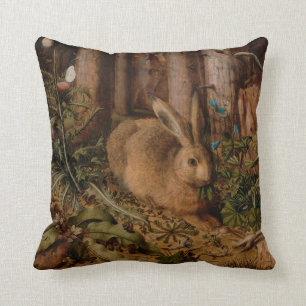 Ein Hase im Wald (von Hans Hoffmann) Kissen