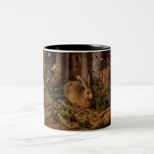 Ein Hase im Wald (von Hans Hoffmann) Zweifarbige Tasse