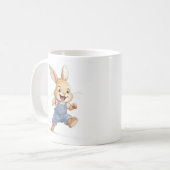 Ein Hase in hellen Overalls Kaffeetasse (Vorderseite Links)