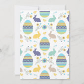 Ein Hase ist eins, Frühling, Ostern Geburtstag Einladung (Rückseite)