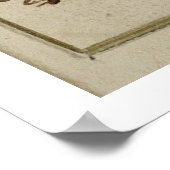 Ein Hase läuft, die Ohren sind gekippt (Pen & Tint Poster (Ecke)