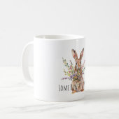 Ein Hase liebt dich Blumen Kaffeetasse (Vorderseite Links)
