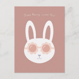 Ein Hase liebt dich Braun Postkarte