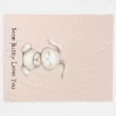 Ein Hase liebt dich Fleecedecke (Vorderseite (Horizontal))