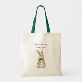 Ein Hase liebt dich Grüne Schleife Ostern Tragetasche