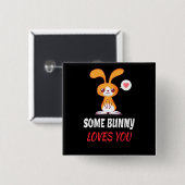Ein Hase liebt dich in Partnerschaft Button (Vorne & Hinten)