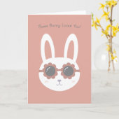 Ein Hase liebt dich LB Karte (Gelbe Blume)