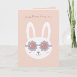 Ein Hase liebt dich Rosa Karte