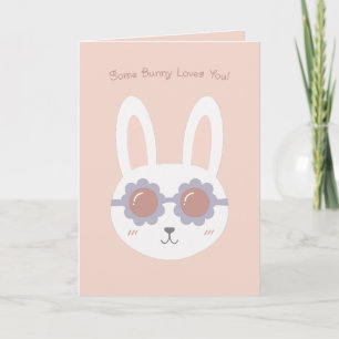 Ein Hase liebt dich Rosa Karte