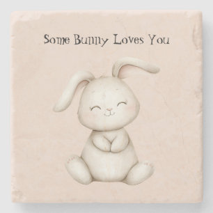 Ein Hase liebt dich Steinuntersetzer
