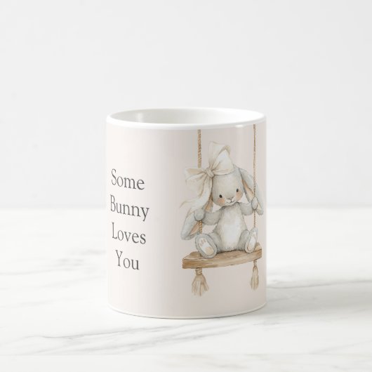 Ein Hase liebt dich Swing Kaffeetasse (Mittel)