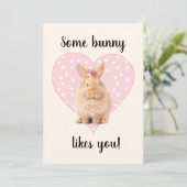 Ein Hase mag dich Dankeskarte (Stehend Vorderseite)
