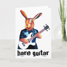 Ein Hase spielt Gitarre