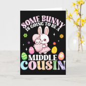 Ein Hase wird ein mittlerer Cousin Ostern P Karte (Gelbe Blume)