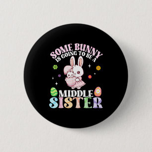 Ein Hase wird eine mittlere Osterschwester sein P Button