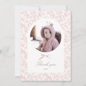 Ein Hasen-Geburtstagsfoto Dankeskarte (Vorderseite)